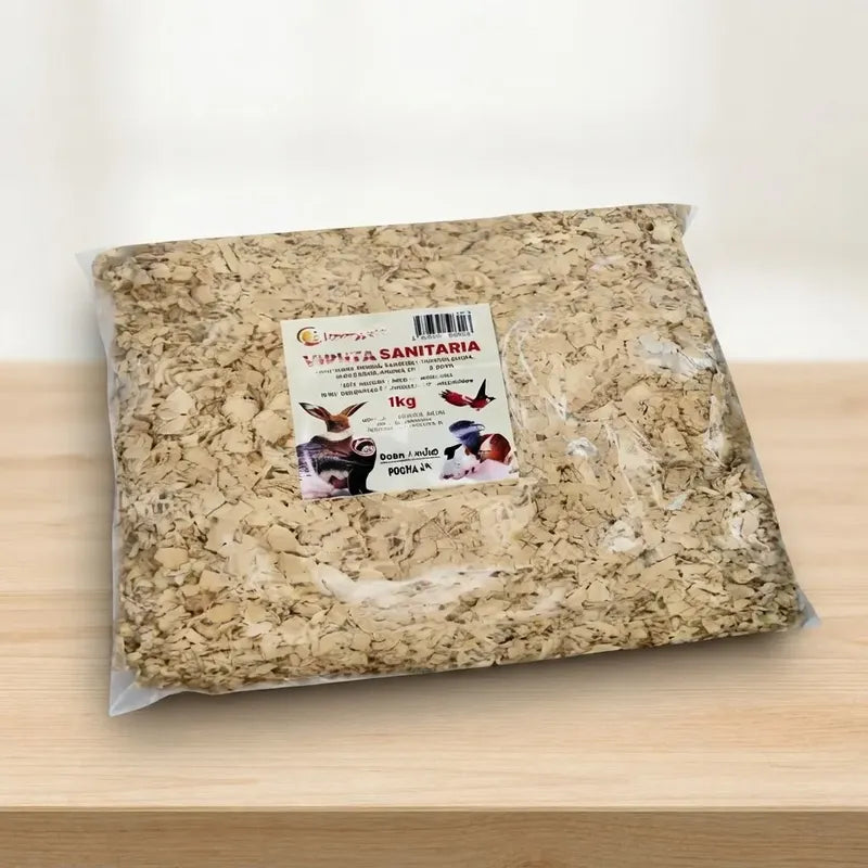 Viruta Sanitaria Happypets 1 Kg Para Mascotas Marrón Claro