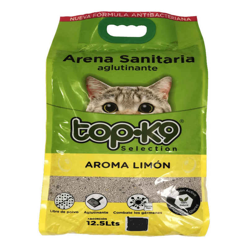 Arena Sanitaria Aglutinante Topk9 2kg Limon.