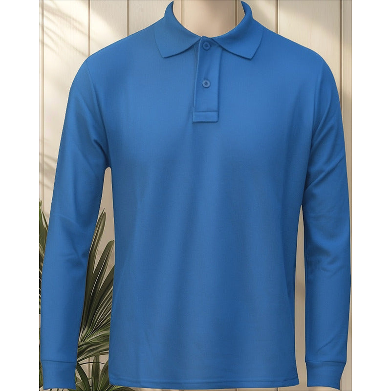 Polera De Trabajo Manga Larga Pique