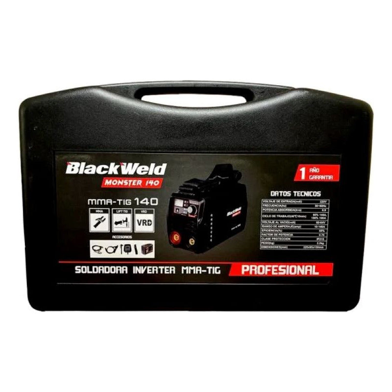 Soldadora Mma/tig 140a Blackweld + Regalo 5kg Electrodo 6011