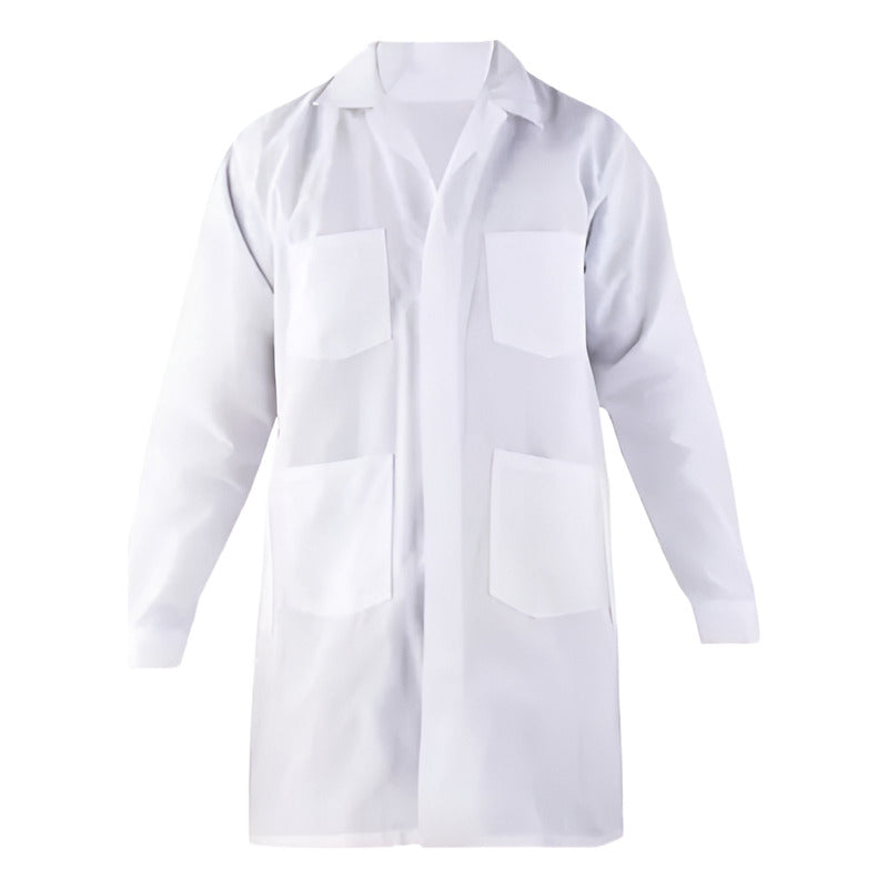 Pack 2 Cotona Poplin Blanca Delantal  + 5 Cofias Desechables