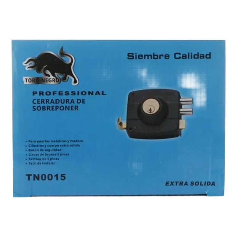 Cerradura Sobreponer Cilindro 4cm Seguridad Hogar