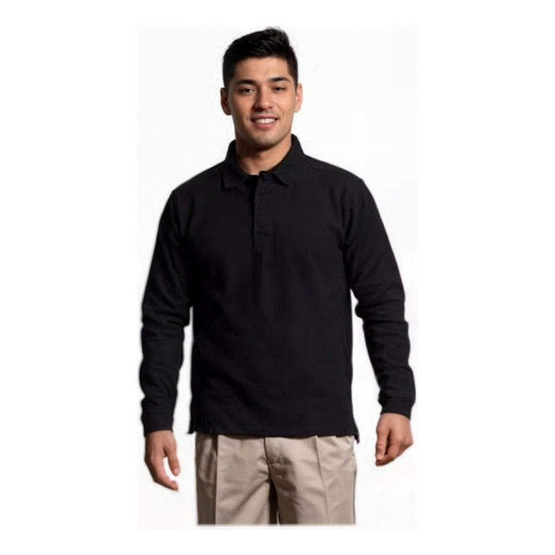 Polera De Trabajo Manga Larga Pique