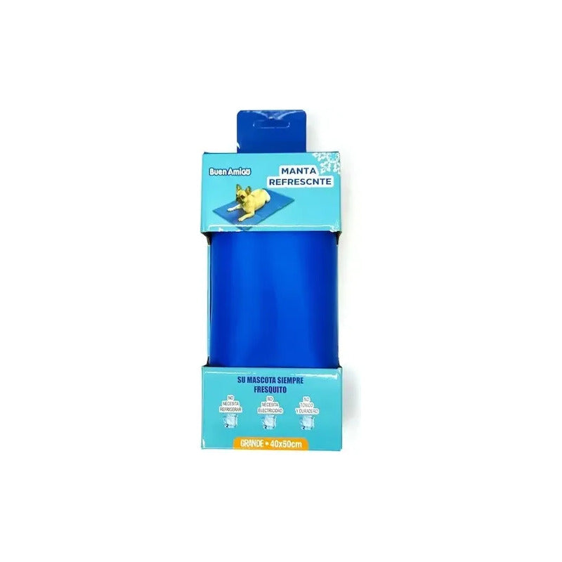 Sabanilla Refrescante Para Perros 90x50 Cm Azul Oscuro Azul Refrescante