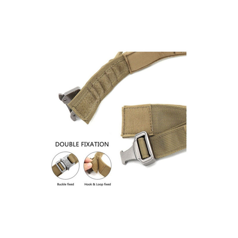 Collar Para Perro, Militar, Táctico, De Pastor Alemán, Tamañ Color Verde Tamaño Del Collar Xl