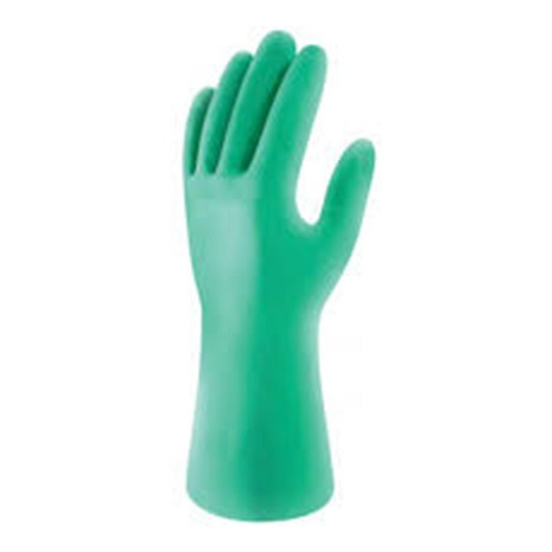 Guante Nitrilo Verde Flocados (x 10 Pares)