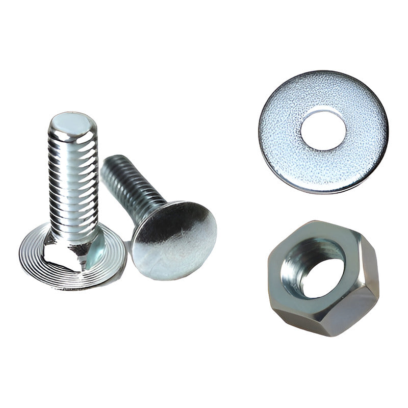 Pack Perno Coche 1/4x2.1/2 + Tuerca + Golilla Clbra (100 Un)