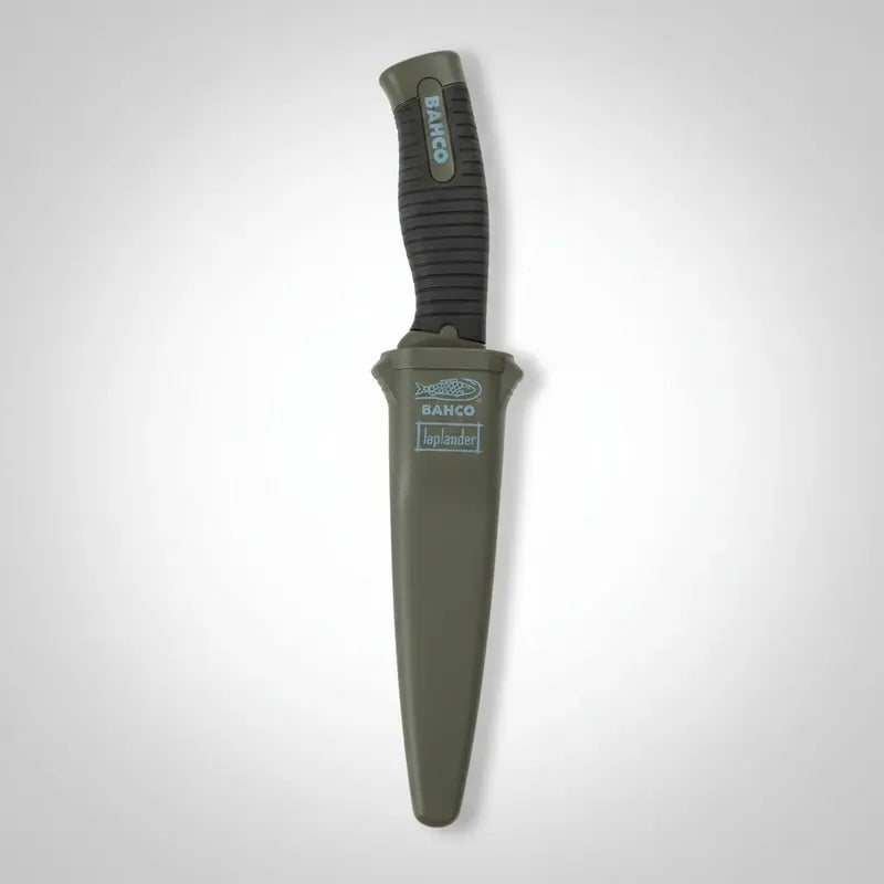 Cuchillo Bahco Sb2446 Laplander Inoxidable 10 Cm Con Funda Color Verde Oscuro