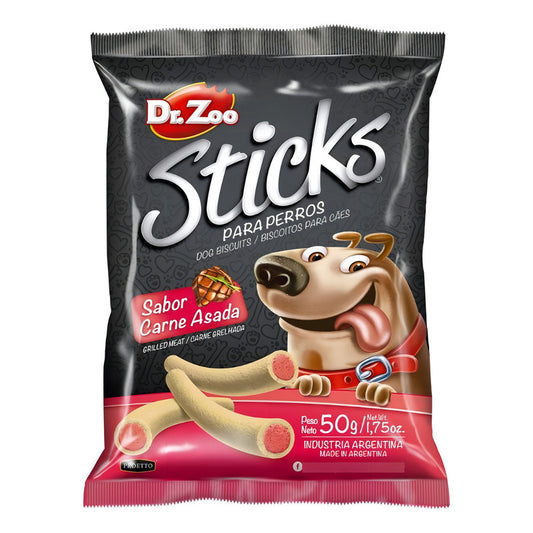 Golosina Stick Para Perro Carne Asada Dr Zoo X Unidad
