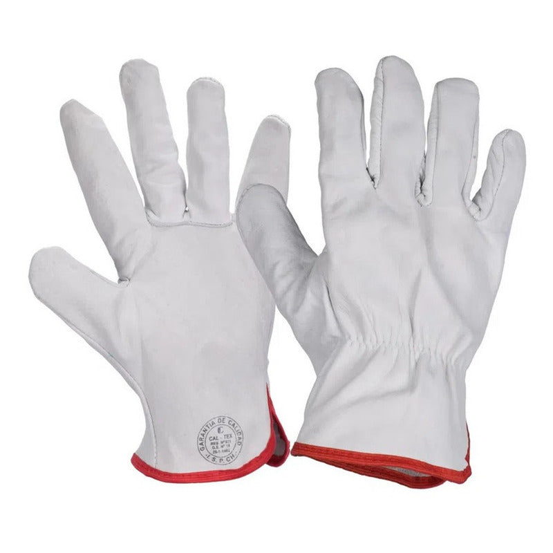 Guantes Cabritilla Nat/sin Forro Con Cinta (certificados)
