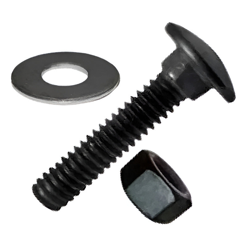 Pack Perno Coche 1/4 X 5/8 Negro Tuerca Y Golilla (100 Un)