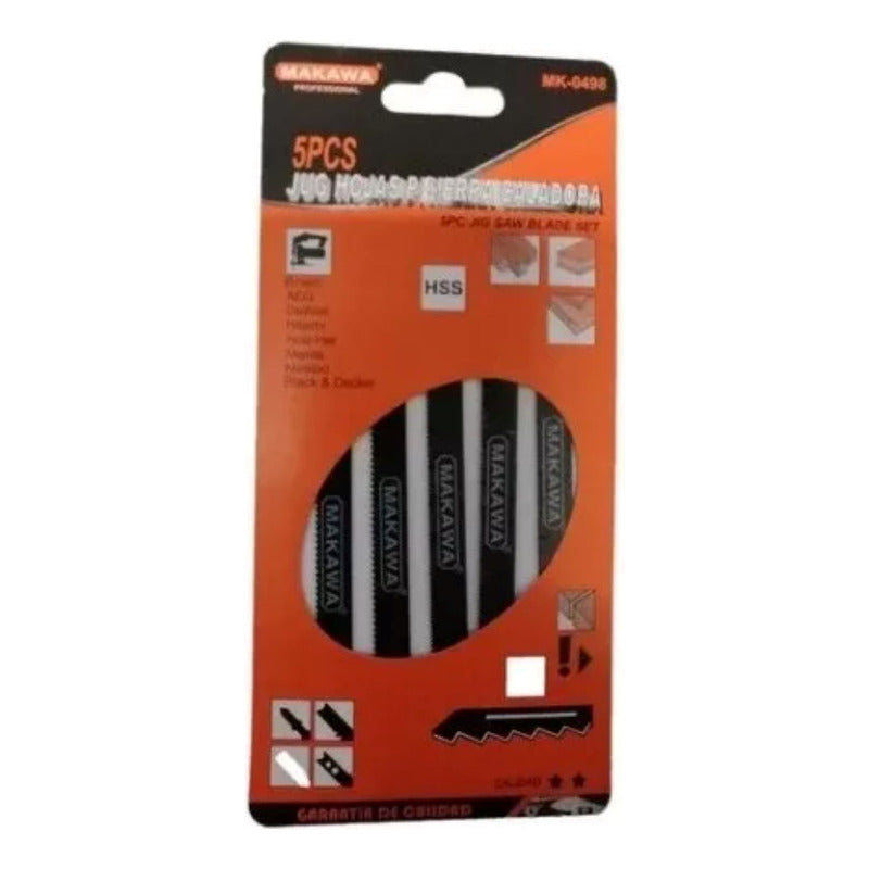 Set Juego Hojas Para Sierra Caladora 5 Piezas Tipo U