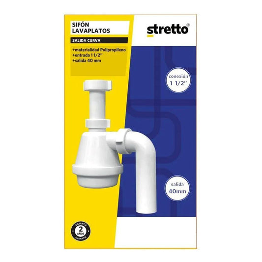 Sifon Lavaplatos 1 1/2  Salida Curva Stretto