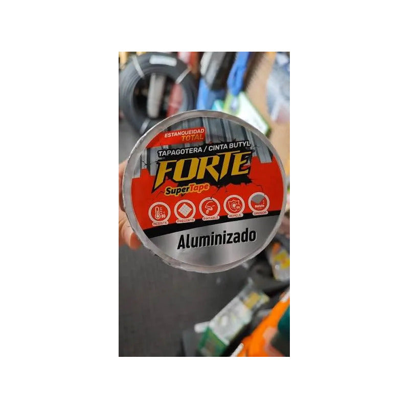 Cinta Tapagotera Butyl Aluminizada Forte Aluminizado