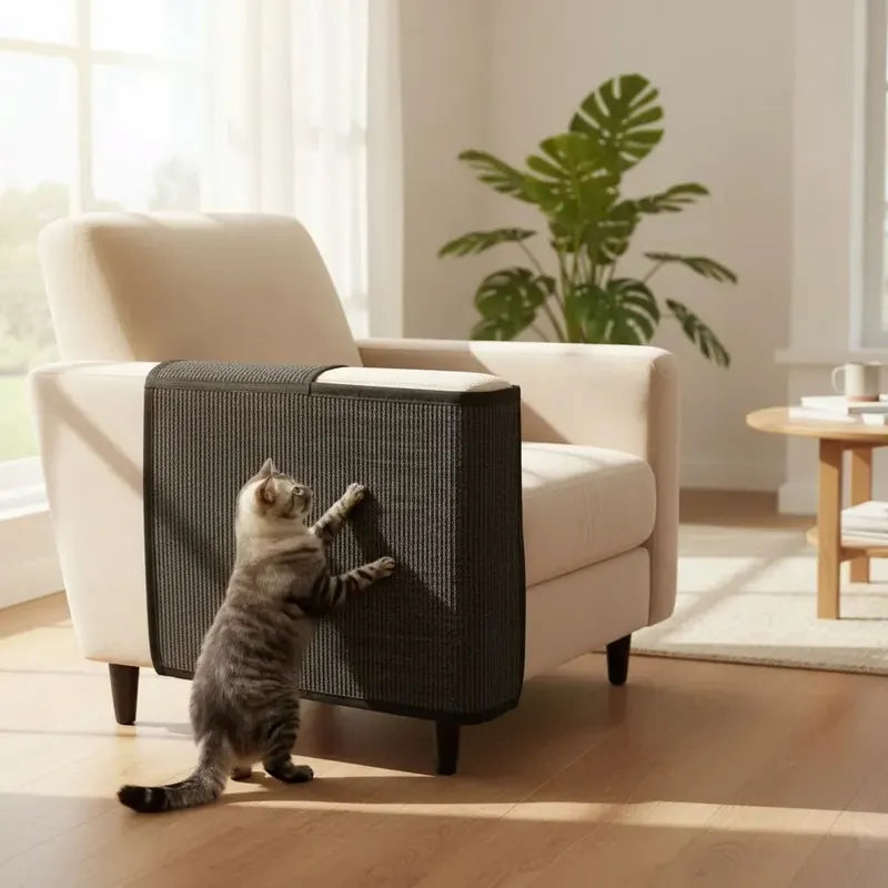 Protector De Sofá Adhesivo Rascador Gatos 30 X 60 Oferta 2x1 Gris Oscuro