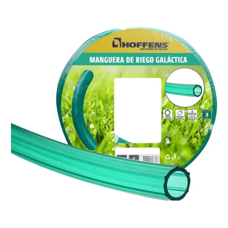 Pack Manguera 1/2 Galáctica 15 Mts Set Riego Y Tijera Makawa Verde Claro