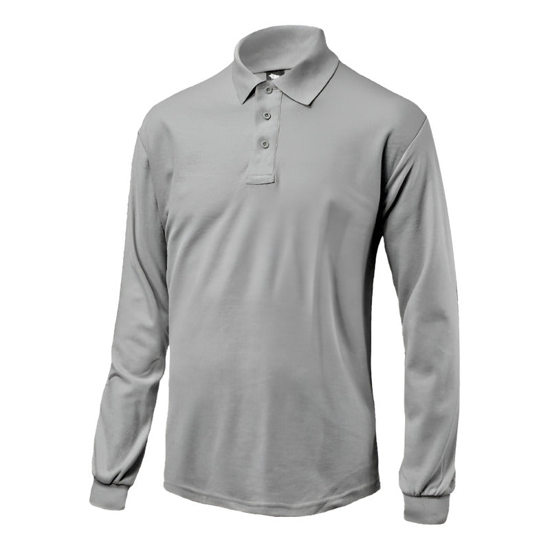 Polera De Trabajo Manga Larga Pique