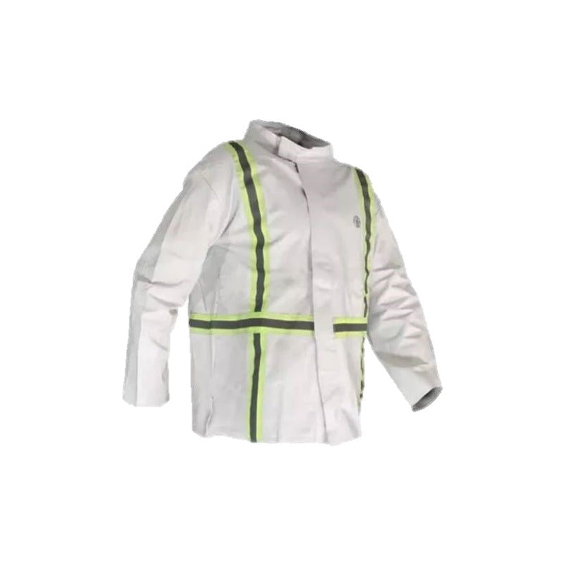 Chaqueta De Cuero Kp C/reflectante Para Soldador