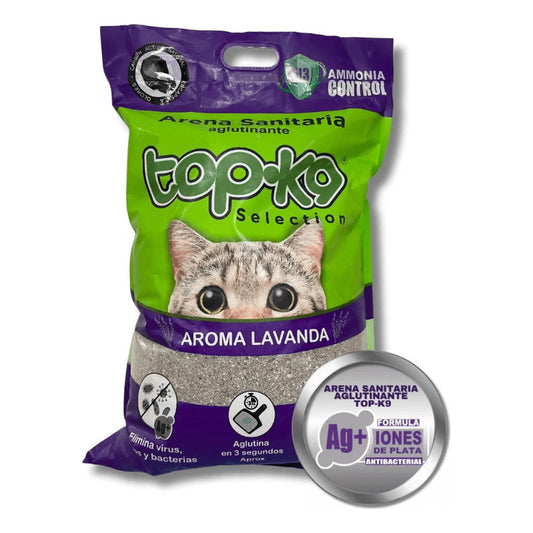 12 Kg Arena Sanitaria Aglutinante Topk9 Lavanda.