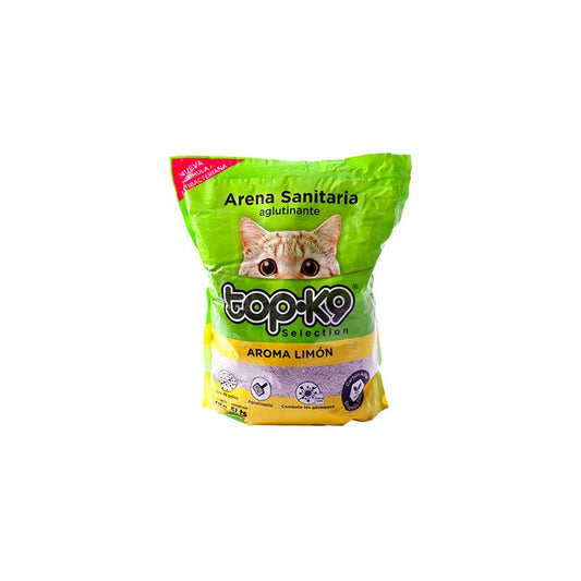 12 Kg Arena Sanitaria Aglutinante Topk9 Limon.