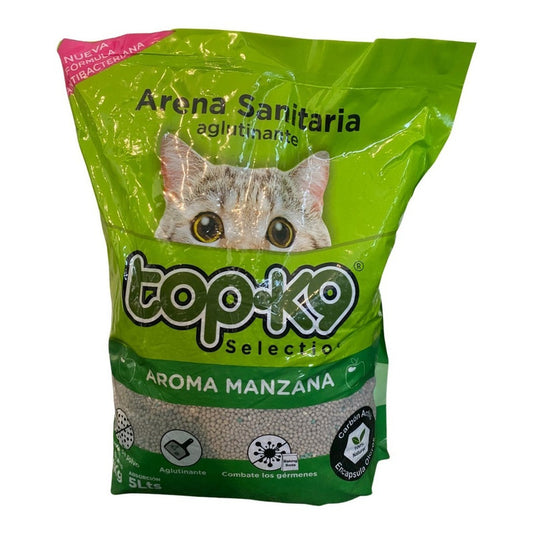 Arena Sanitaria Aglutinante Topk9 4kg Manzana.