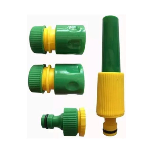 Set Riego Pistola Pitón 5pcs Acoples Rápidos Para Manguera