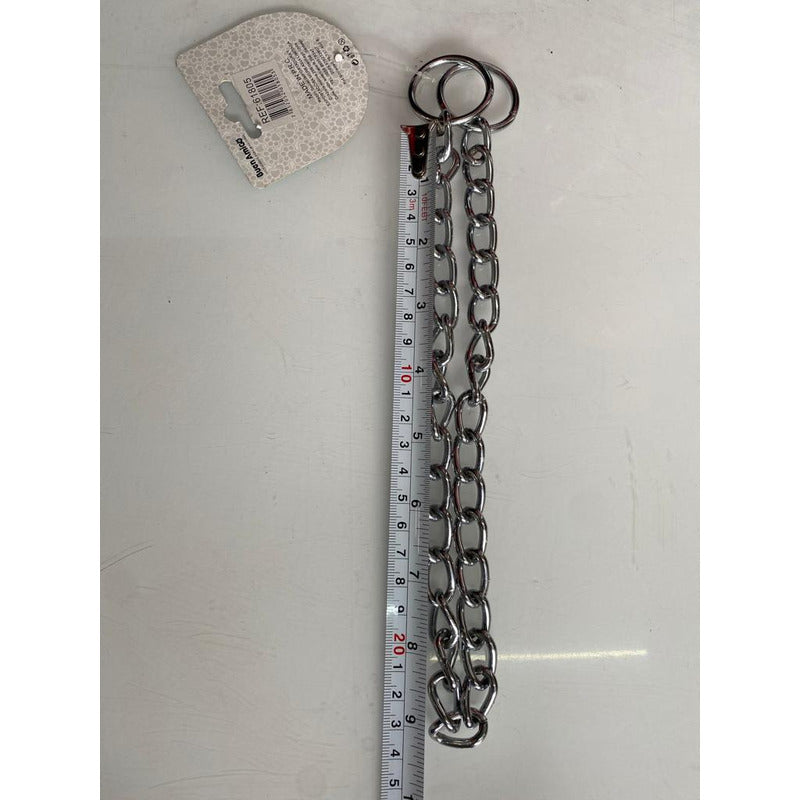 Collar De Adiestramiento Canino Color Cromo Tamaño Del Collar 4mm X 65cm