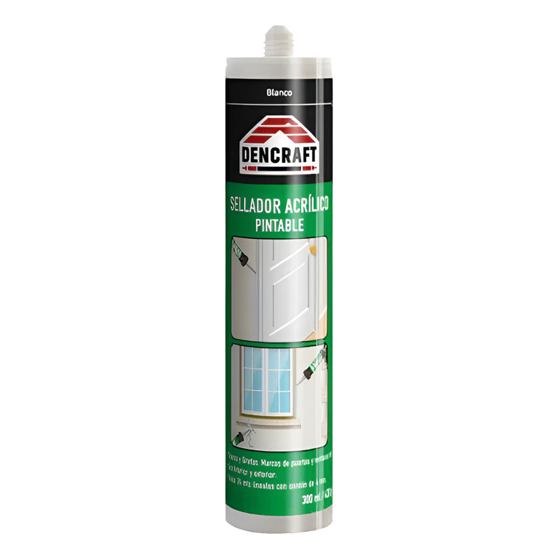 Sellador Acrílico Dencraft Cartucho Pintable 300ml