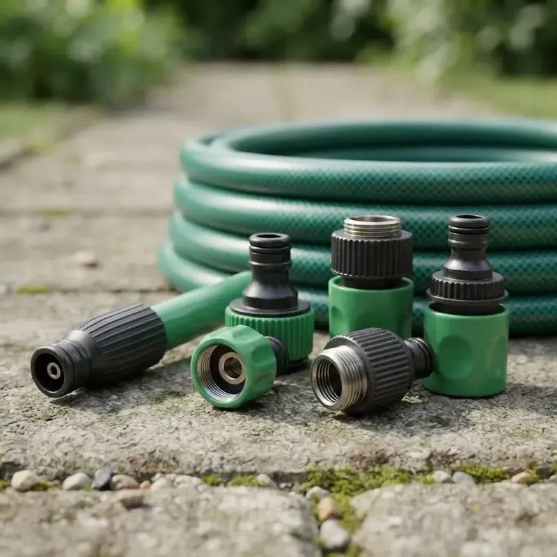Manguera Reforzada De 1/2' Rollo 20 Mts Con Accesorios Verde