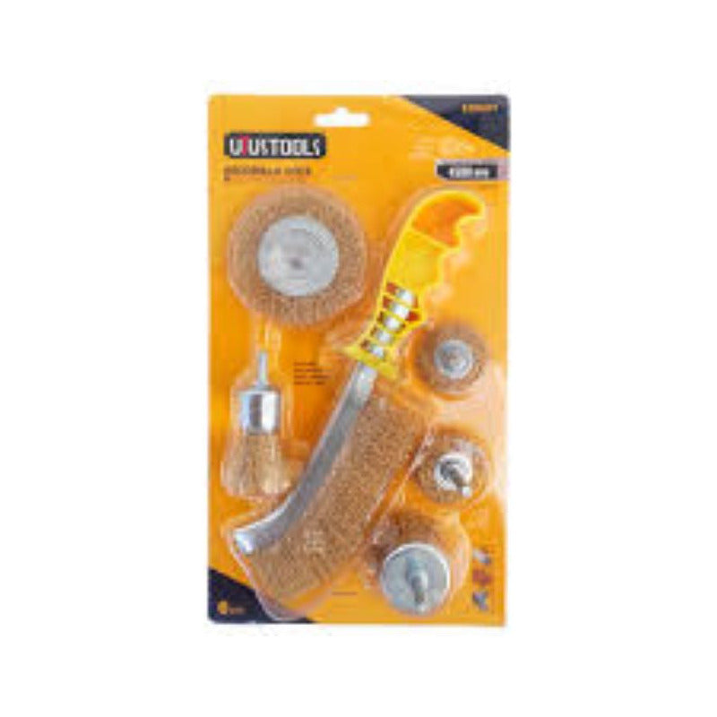 Set 6 Pz Cepillos De Alambre Para Taladro Con Lija Pulidora