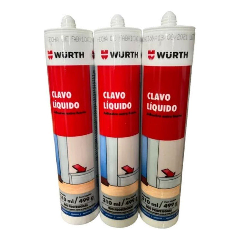 Adhesivo De Montaje - C Lavo Líquido Wurth 310 Ml