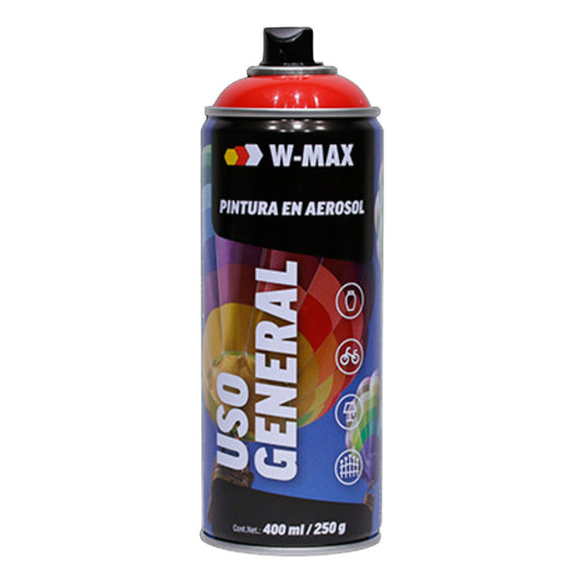 Pintura En Spray Rojo W-max 400ml Uso General