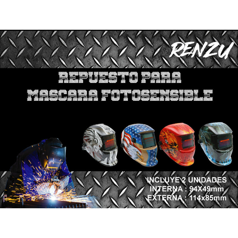 Micas Repuesto Máscara De Soldar Fotosensible