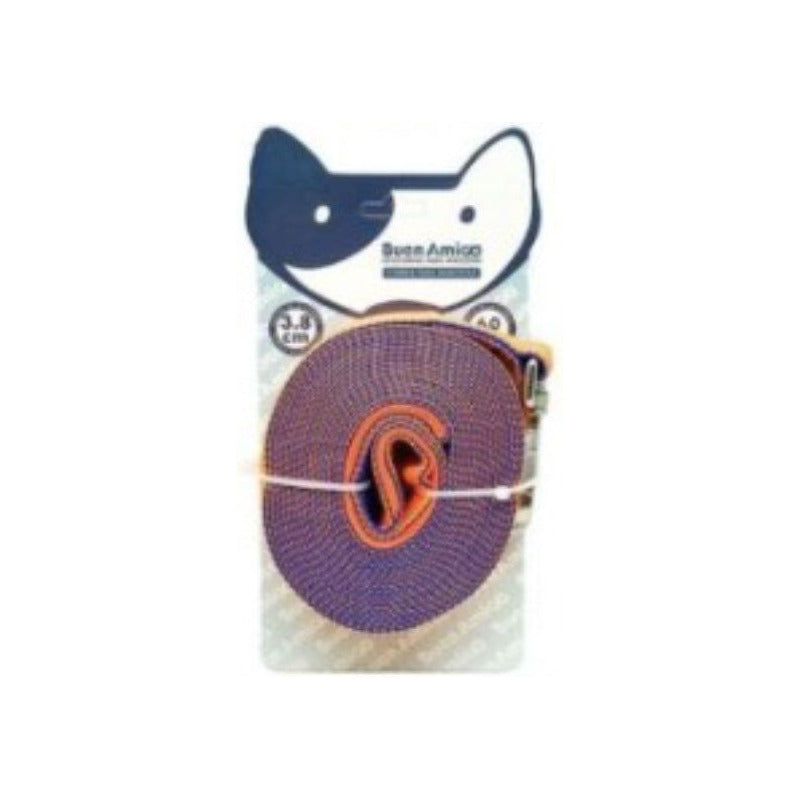 Correa Plana Resistente Larga Para Perro 6 Metros X 3.8 Cm