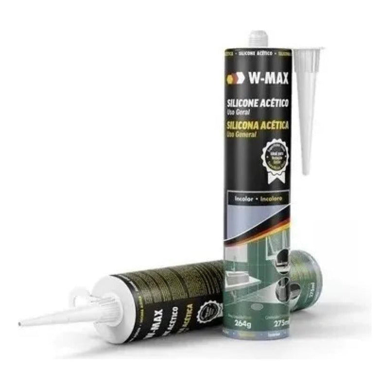 Silicona Acética 280 Ml Color Transparente W-max