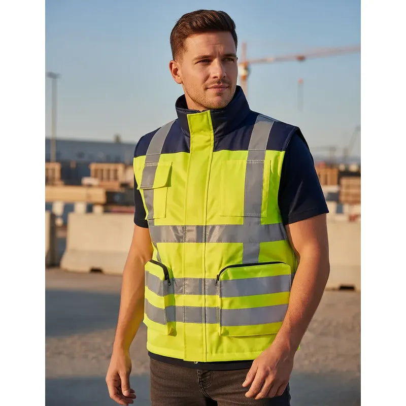 Chaleco Geólogo Bicolor Reflectante 360 Minero Amarillo Amarillo Xl