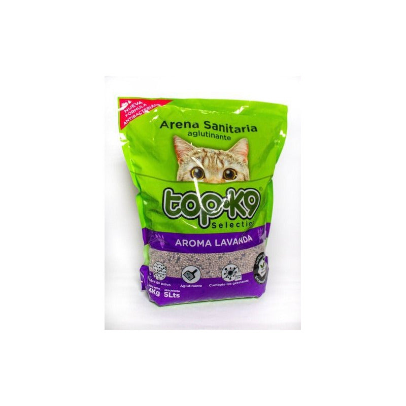 Arena Sanitaria Aglutinante Topk9 2kg Lavanda