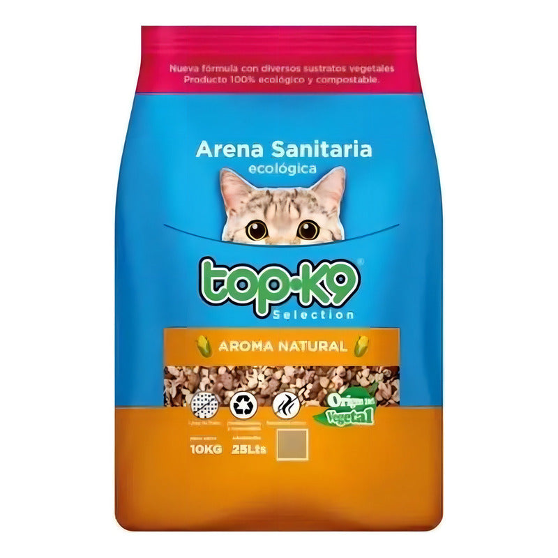 Arena Sanitaria Ecológica Top-k9 10 Kg Aroma Natural