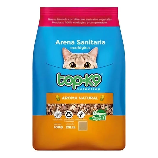 Arena Sanitaria Ecológica Top-k9 10 Kg Aroma Natural