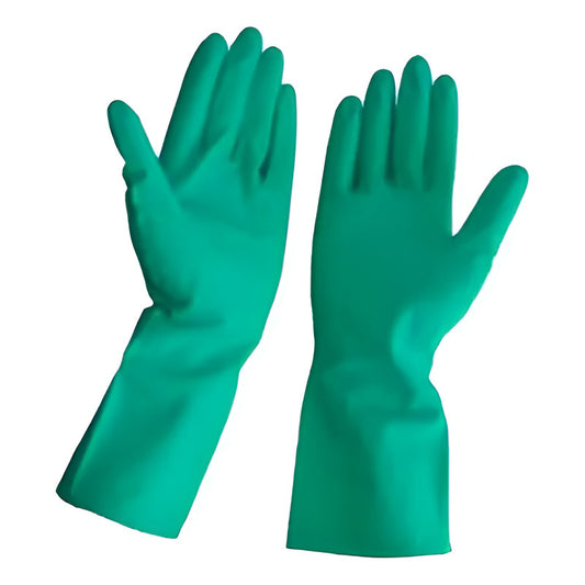 Guante De Nitrilo Flocado Black Bull, Talla 9 En Verde Claro