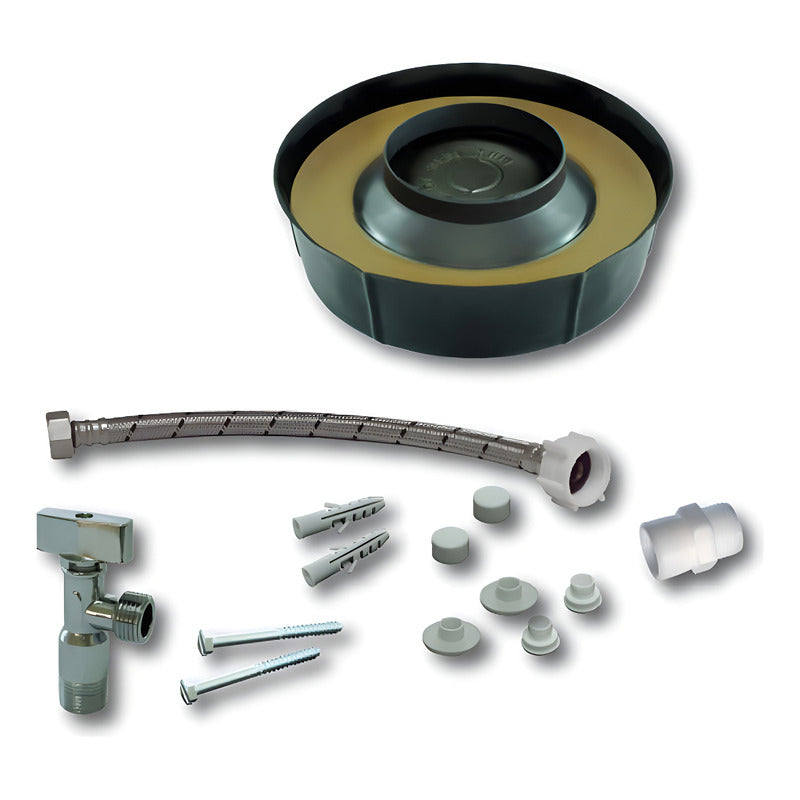 Kit De Instalacion Wc Llave Angular Completo Hoffens
