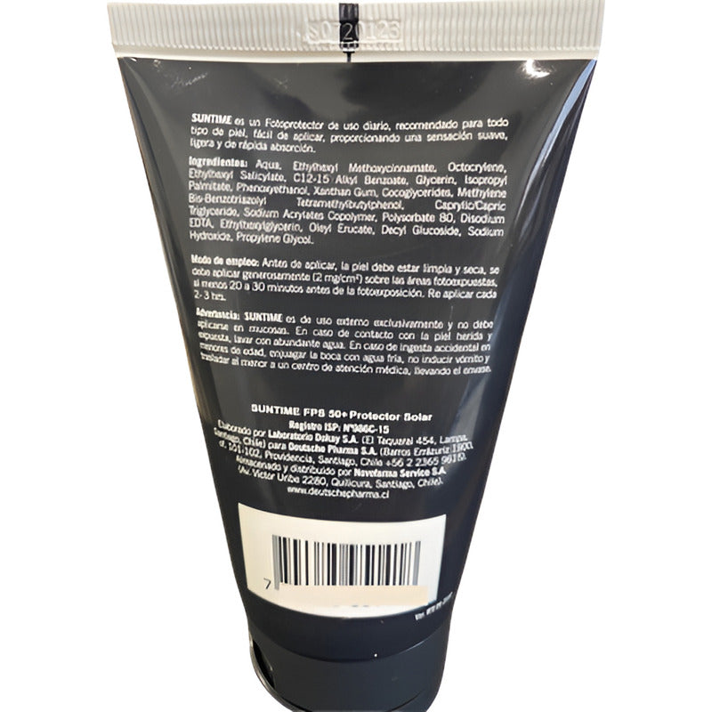 Bloqueador Solar Suntime 50+ Fps 120 G
