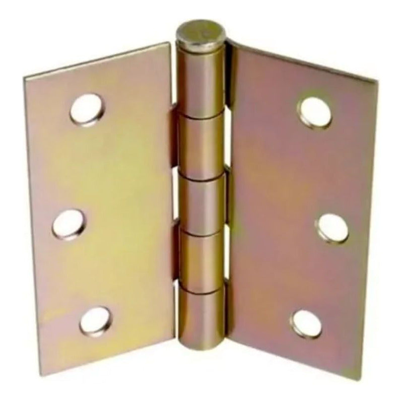 2 Bisagra Galvanizada Zincada 2pcs 3 Pulgadas + 12 Tornillos