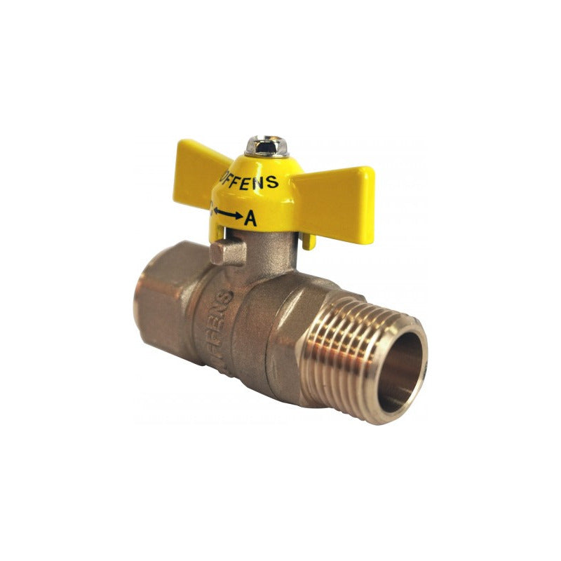 Llave De Paso Para Gas Hi-he Manilla Mariposa 1/2