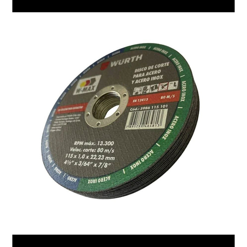 Disco Corte Inoxidable  4 1/2  X 1mm(caja De 25 Un)