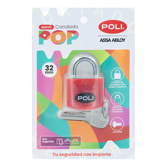 Candado Poli Pop 32 Mm Colores