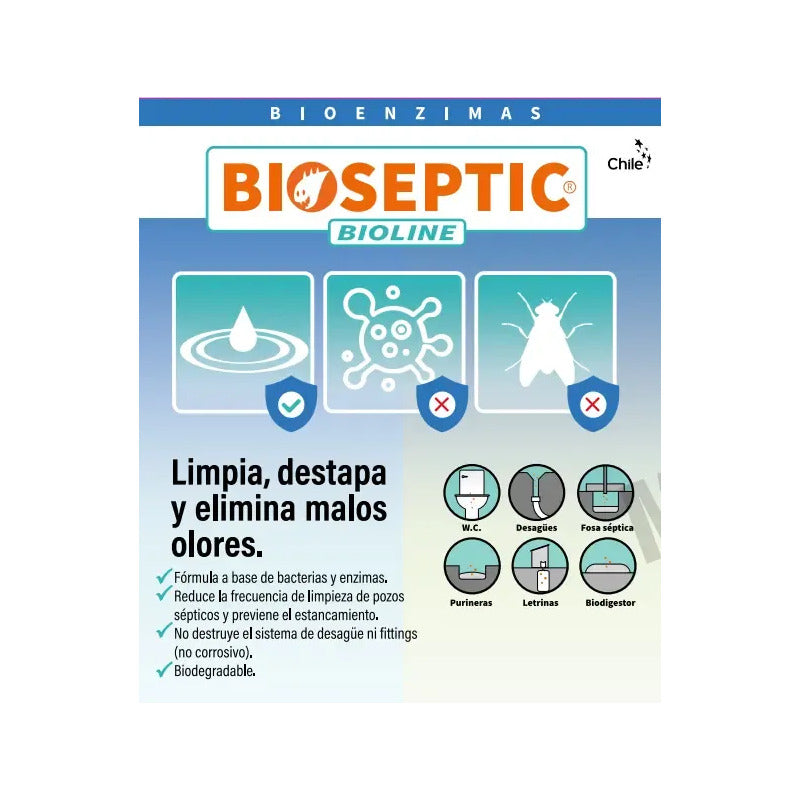 Bioseptic 100 Gr Pack 10 Und -bacterias Fosas Septicas