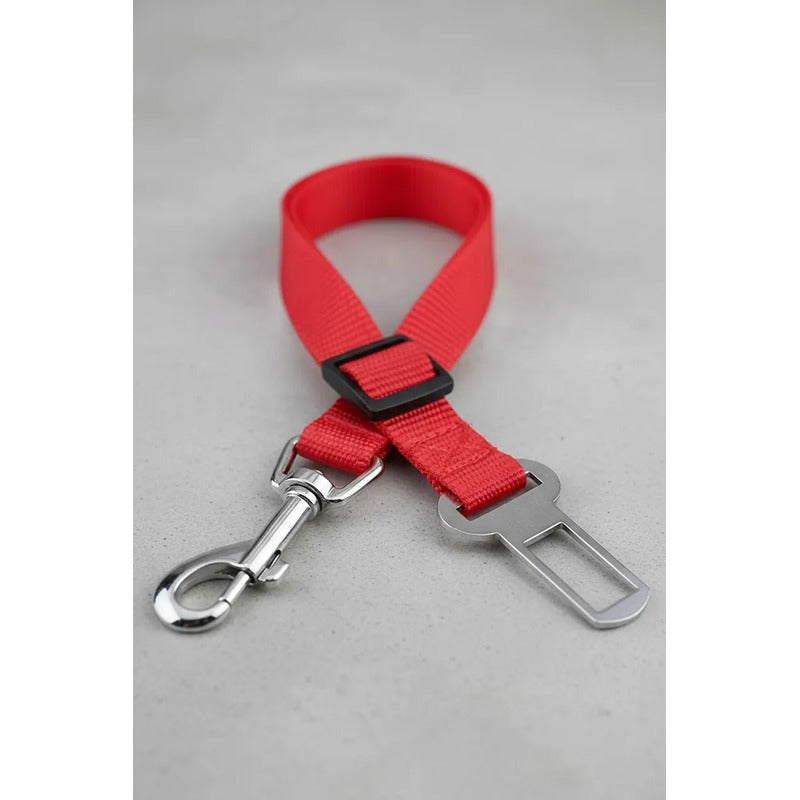 Cinturón De Seguridad Para Mascotas En Auto Arnes Oferta 2x1 Rojo Única