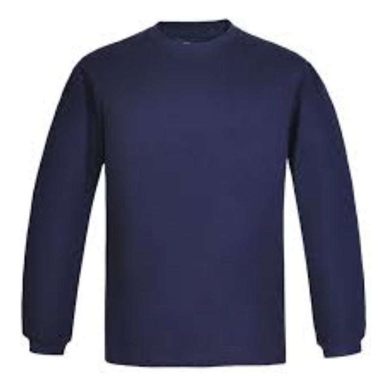 Poleron De Franela Azul Marino