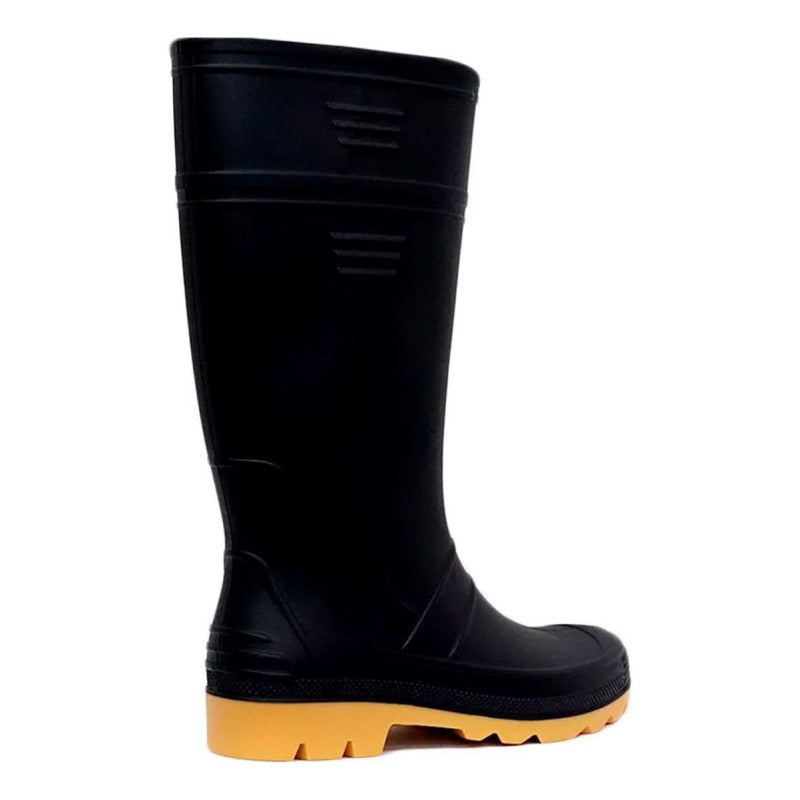 Pack Traje Jardinera Pvc Amarillo + Botas De Pvc Sin Puntas